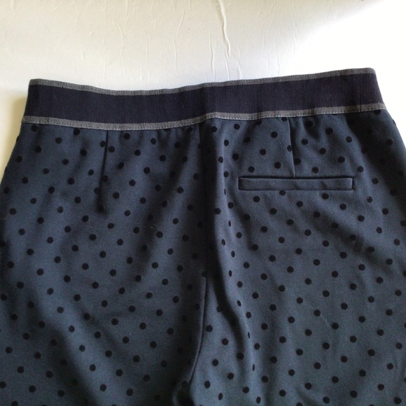 VIA MASINI 80 NAVY BLUE POLKA DOT TAPERED LEG PANTS SIZE 6 - Picture 10 of 11